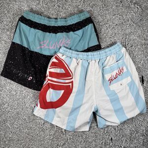 Slunks Lined Shorts Bundle of Two Men's XL Drawstring Activewear Stretch Running